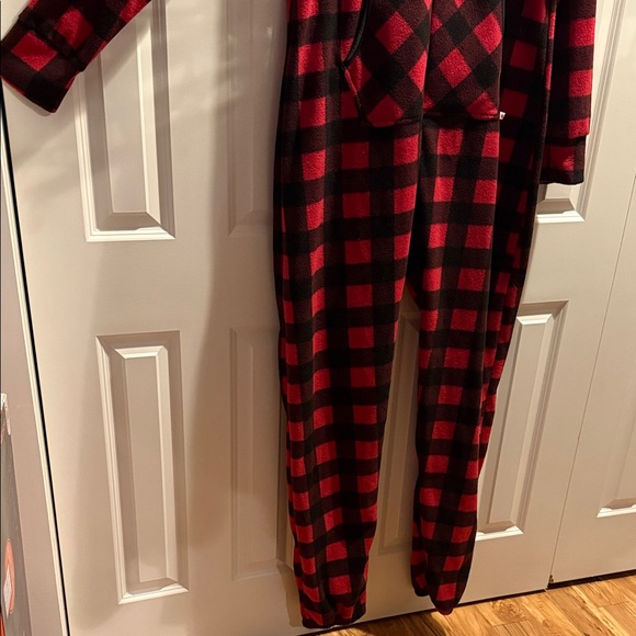 Buffalo Plaid Hooded Onesie for Men / women - Picture 2 of 9